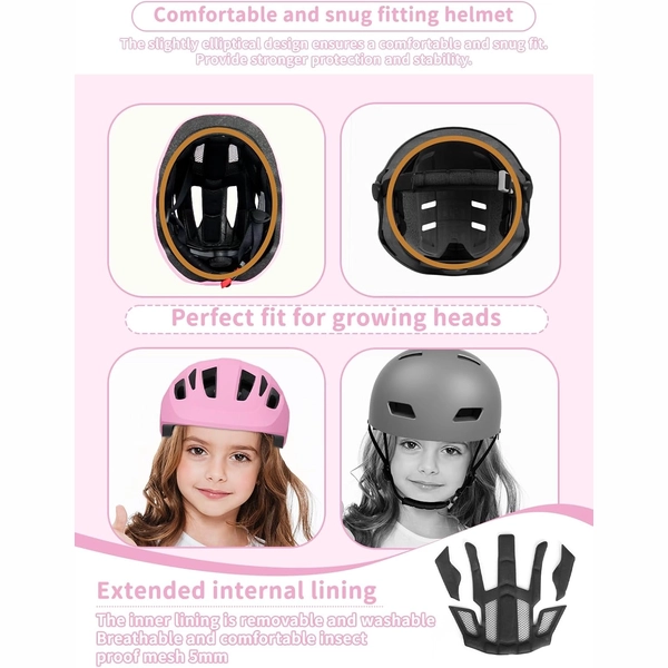 Pink Adjustable Kids Helmet by XJD – Toddler Bike Helmet, XS & S