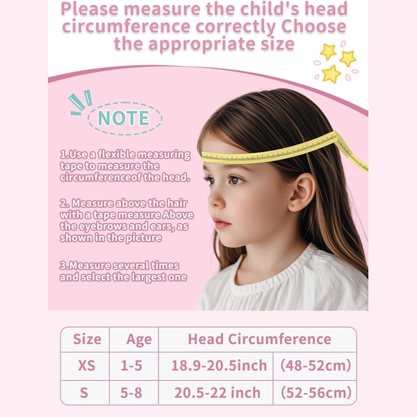XJD Kids Bike Helmet for Girls, Pink Flowers, Adjustable (XS–S)