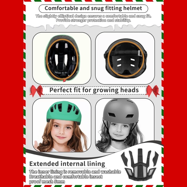 Green XJD Toddler Bike Helmet with Adjustable Fit, XS (46–51 cm)