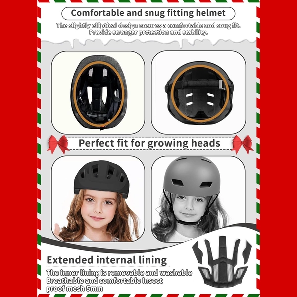 Black XJD Toddler Bike Helmet, Adjustable – Kids' Protective Helmet