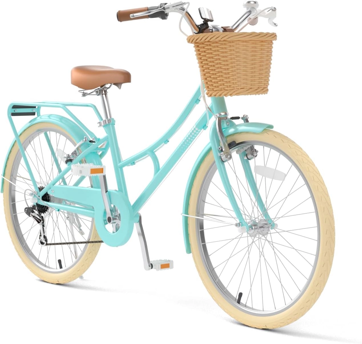Bike for an 8 Year Old: When 20 Inch or 24 Inch Makes Sense example from XBikes XJD Kids Beach Cruiser Bicycle, Rear Rack & V-Brakes, Mint Green