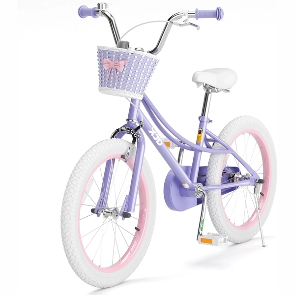 Girls' Training Wheel Bike by XJD with Basket – Purple