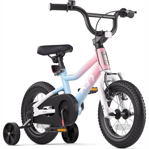 XJD Girls BMX Bike 12/14/16 Inch with Training Wheels – Pink Blue