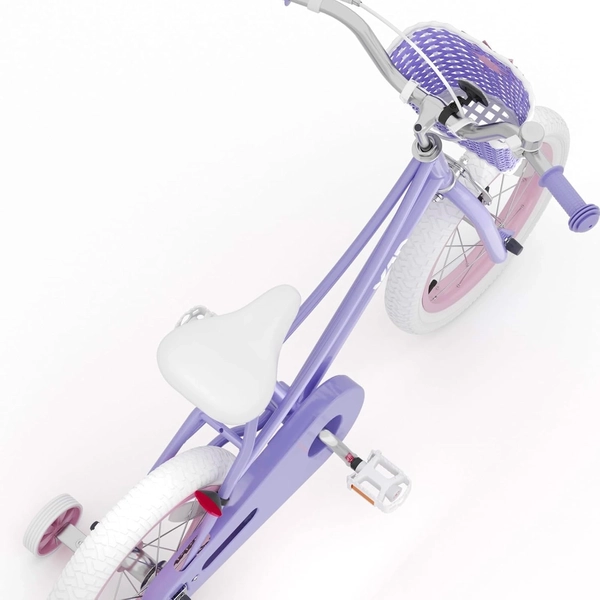 Girls' Training Wheel Bike by XJD with Basket – Purple