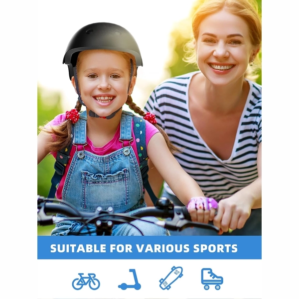 Black XJD Toddler Bike Helmet, Adjustable – Kids' Protective Helmet