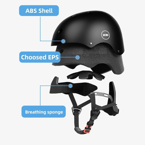 Black XJD Toddler Bike Helmet, Adjustable – Kids' Protective Helmet