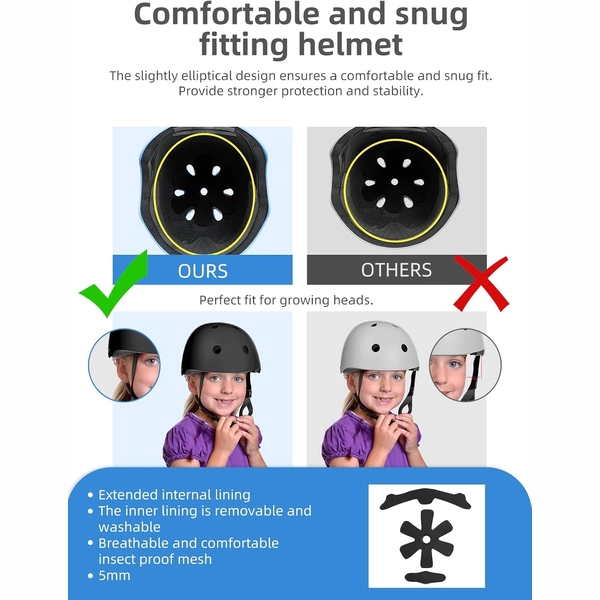 Black XJD Toddler Bike Helmet, Adjustable – Kids' Protective Helmet
