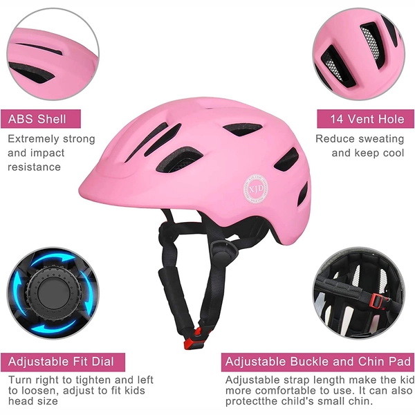 Kids Bike Helmet by XJD for Girls – Pink