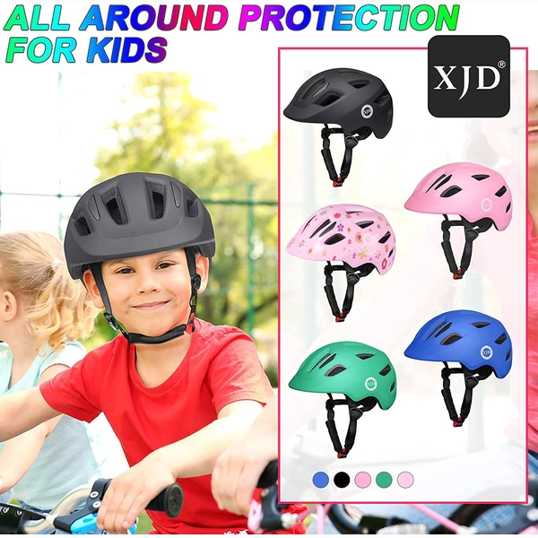 Kids Multi-Sport Bike Helmet by XJD – Black