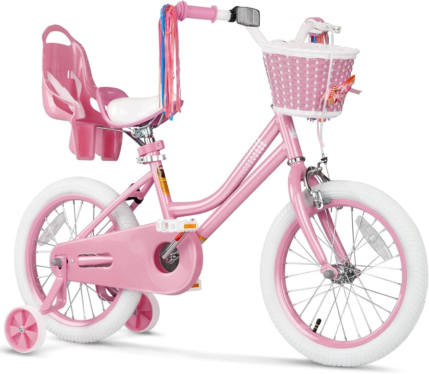 XJD Pink Girls' Bike – Kids 12/14/16 Inch Training Wheel Bicycle