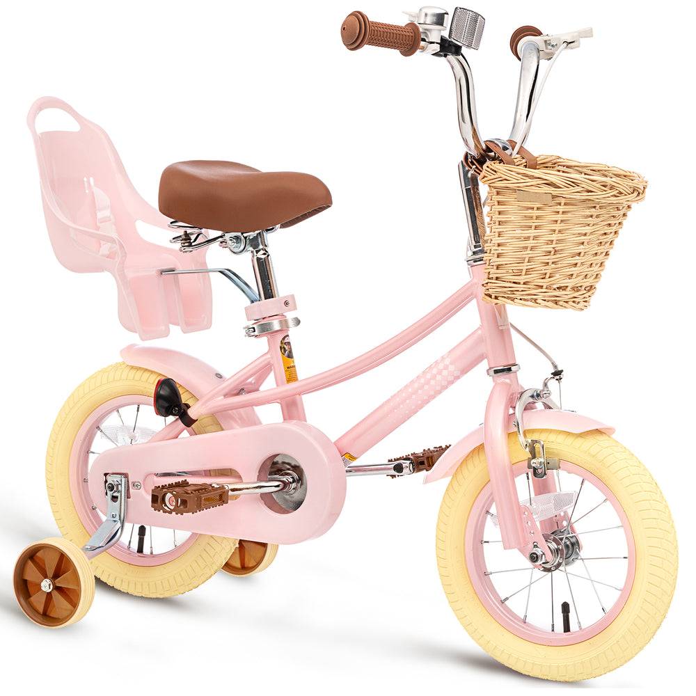 XJD Kids Bike for Girls – Pink, 12/14/16/20 Inch with Training Wheels