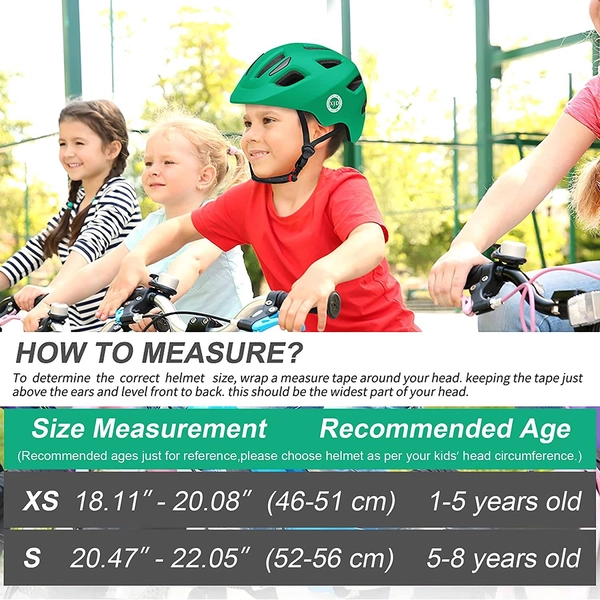 Green XJD Kids Bike Helmet for Boys & Girls