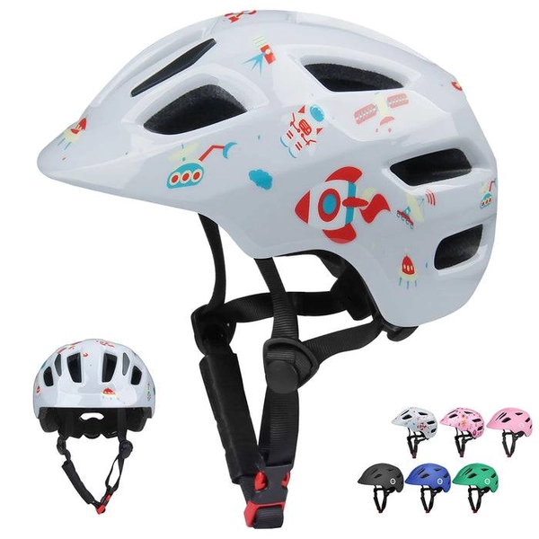 White Astronaut Bike Helmet for Kids by XJD – Toddler to Youth Sizes