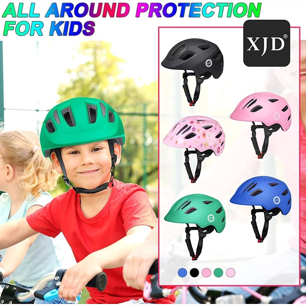 Green XJD Kids Bike Helmet for Boys & Girls