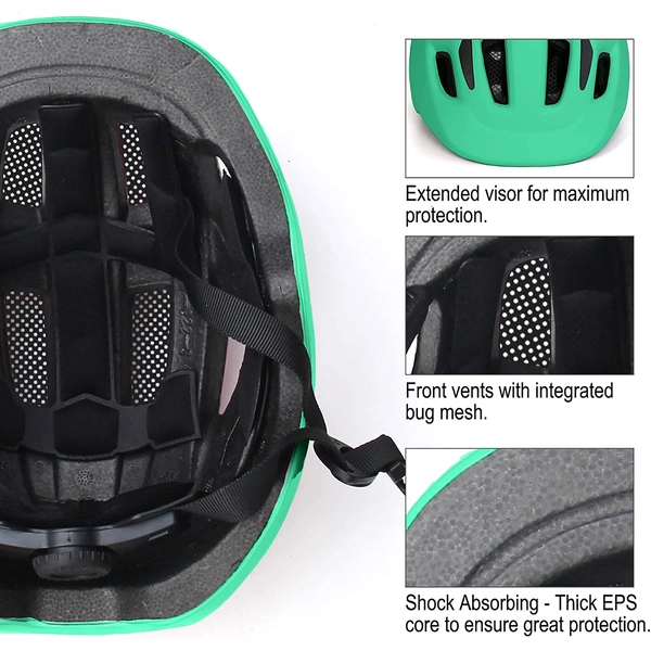 Green XJD Kids Bike Helmet for Boys & Girls