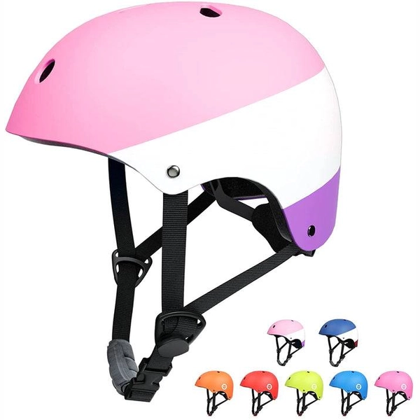 XJD Kids Bike Helmet for Boys & Girls, B White / Pink White
