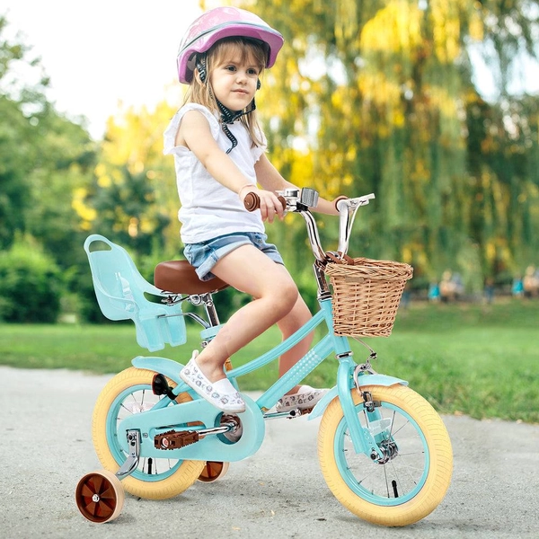 Girls' Training Wheel Bike by XJD, 12–20 Inch Wheels – Blue