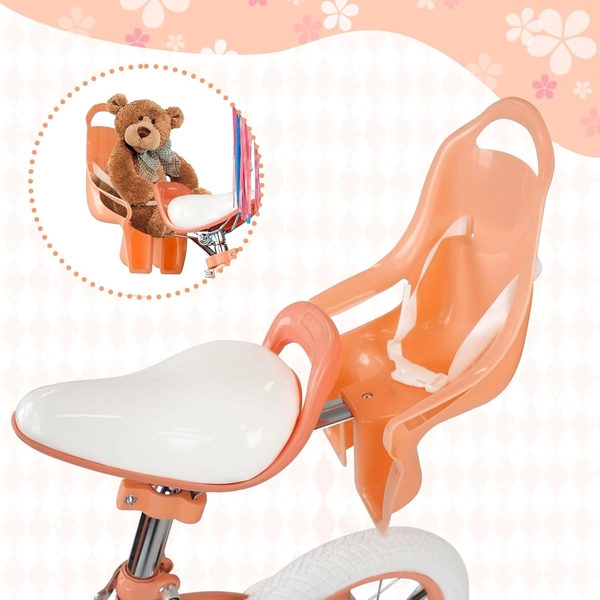 Girls 12/14/16 Inch Kids Bike by XJD with Training Wheels – Peach