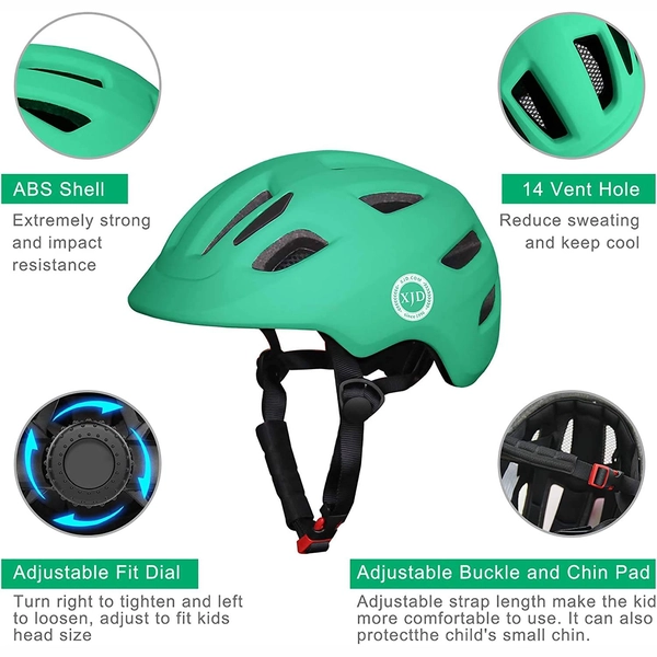 Green XJD Kids Bike Helmet for Boys & Girls