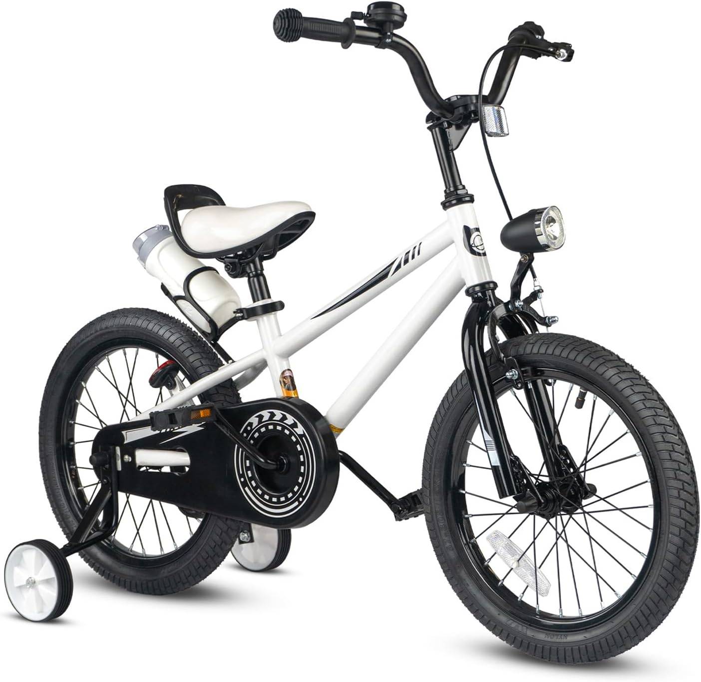 XJD Kids' Training Wheel Bike for Boys & Girls, 12/14/16 Inch – White
