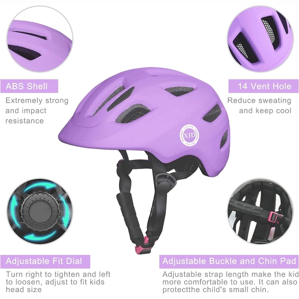 Girls' Bike Helmet from XJD – Purple
