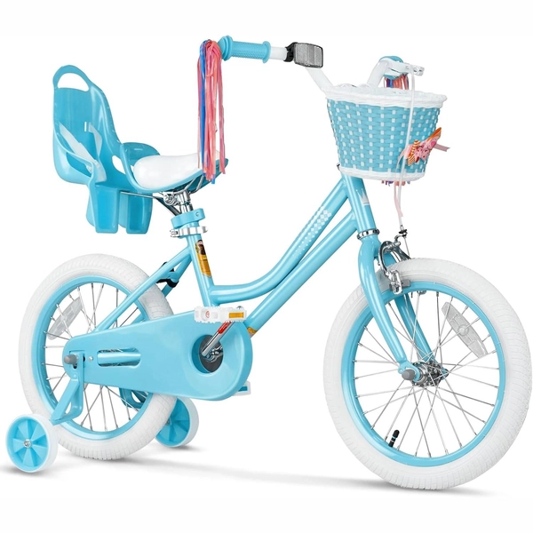 Blue XJD Girls Bike with Training Wheels – 12/14/16 Inch